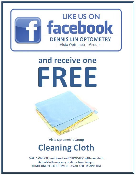 LIKE US on facebook and receive one FREE cleaning cloth when you drop in just to say hello.