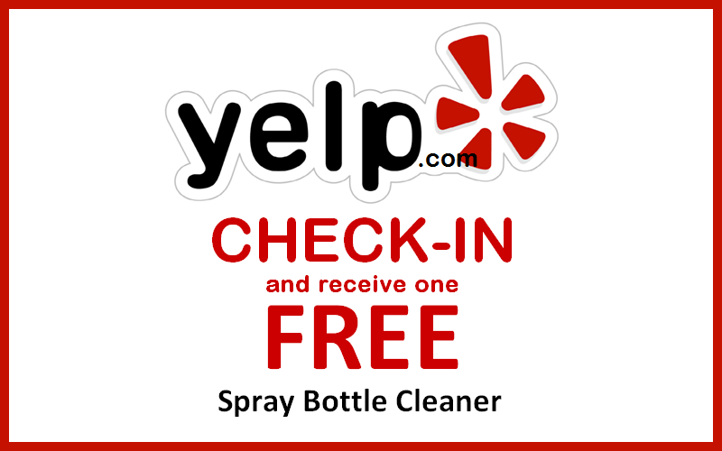CHECK-IN and receive a FREE Lens Cleaner Spray Bottle during your same day EXAM VISIT.