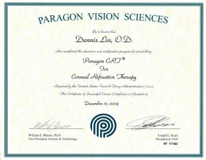 Paragon Vision Sciences - Paragon CRJ for Corneal Refractive Therapy Certification